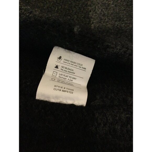 Vince Womens XS Black & Gray Striped Hooded Cardigan Sweater - Picture 6 of 9